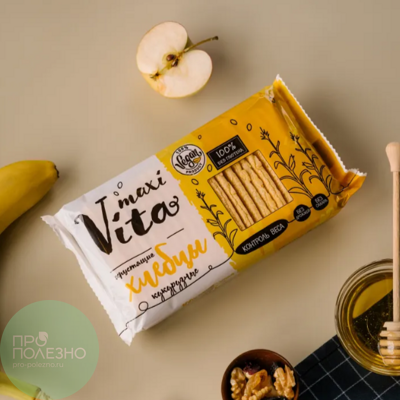 Хлебцы кукурузные воздушные без глютена, Maxi Vita, 120гр