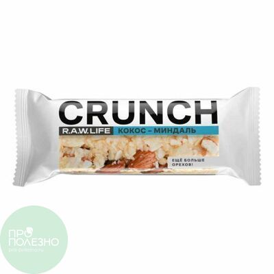 Батончик ореховый "Crunch Кокос-Миндаль", 30гр